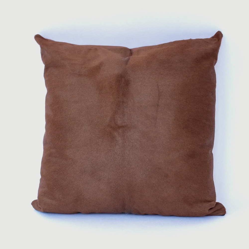 Tasha Tarno Brown Calfskin and Leather Pillow